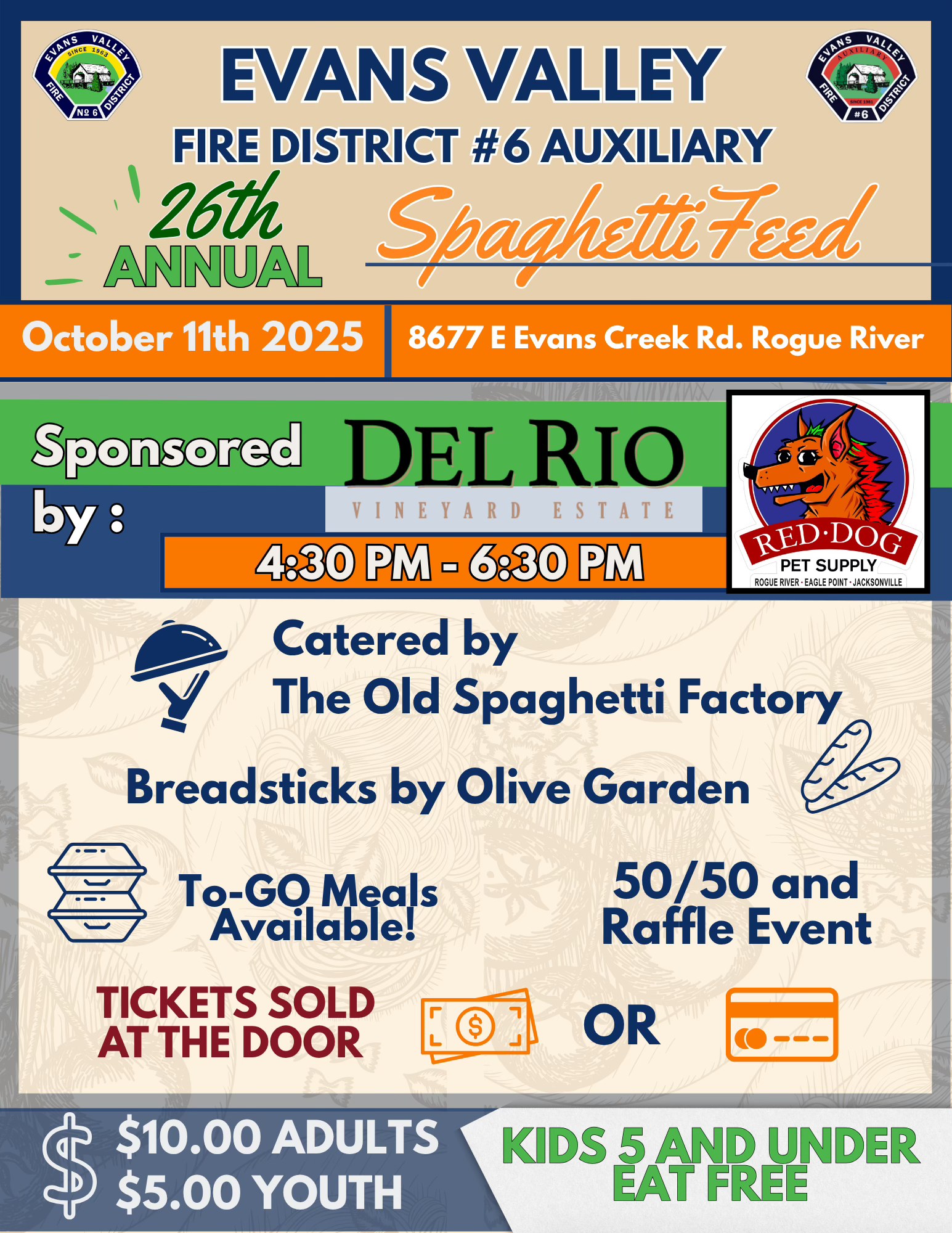 26th Annual Spaghetti Feed Fundraiser