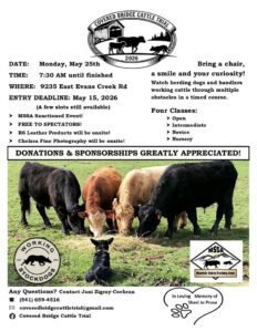 Covered Bridge Cattle Trial